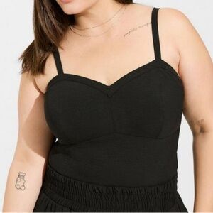 Torrid Black Sleeveless Crop Top